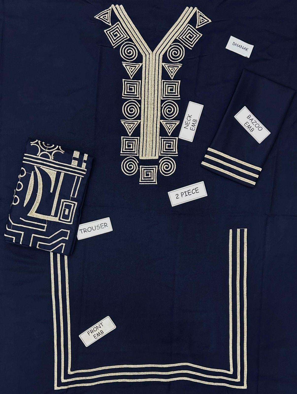 DHANAK EMBROIDERY 2PC