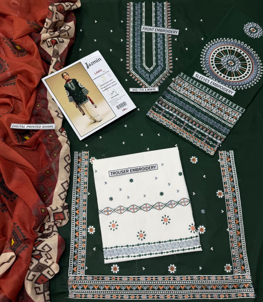 LAWN EMBROIDERY 3PC