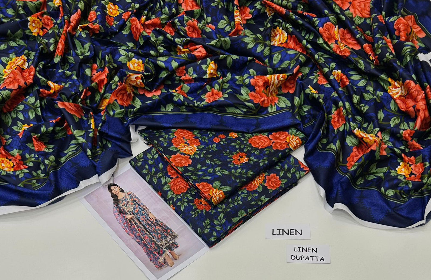 3PC LINEN UNSTITCHED