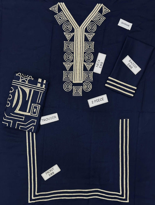 DHANAK EMBROIDERY 2PC