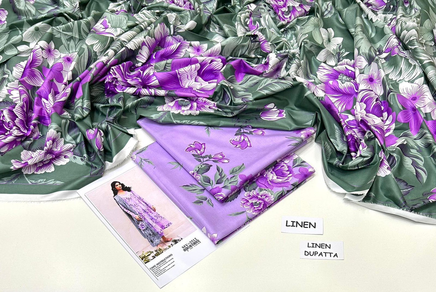 3PC LINEN UNSTITCHED