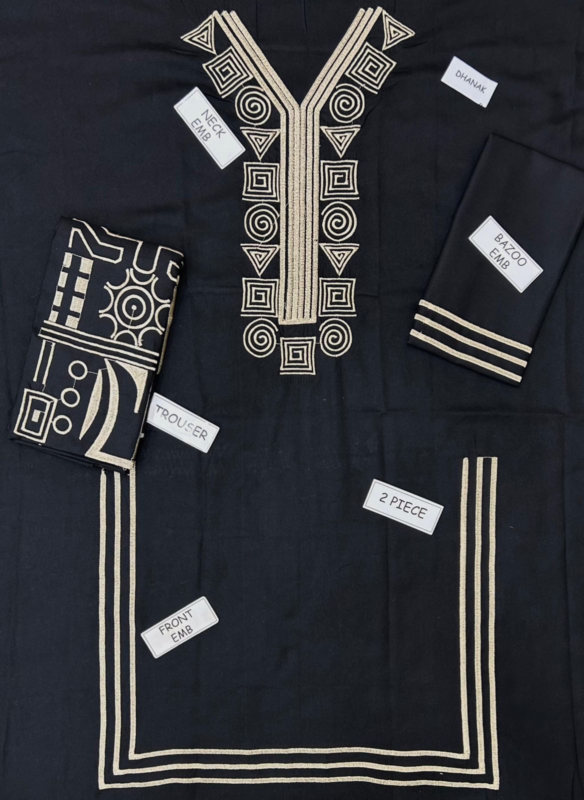 DHANAK EMBROIDERY 2PC