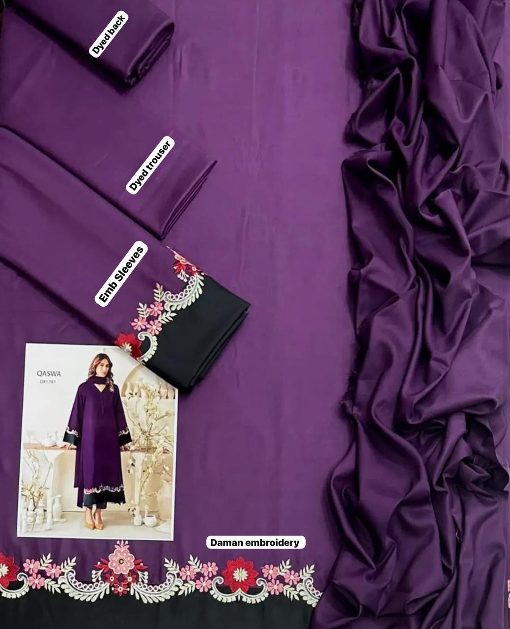 DHANAK EMBROIDERY 3PC