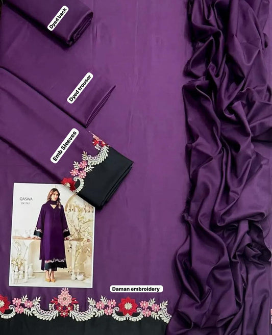 DHANAK EMBROIDERY 3PC