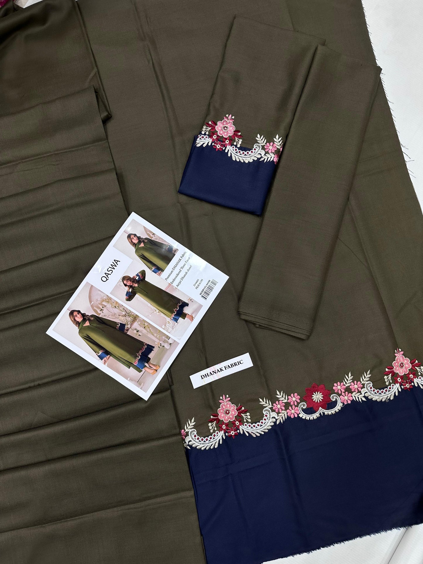 DHANAK EMBROIDERY 3PC