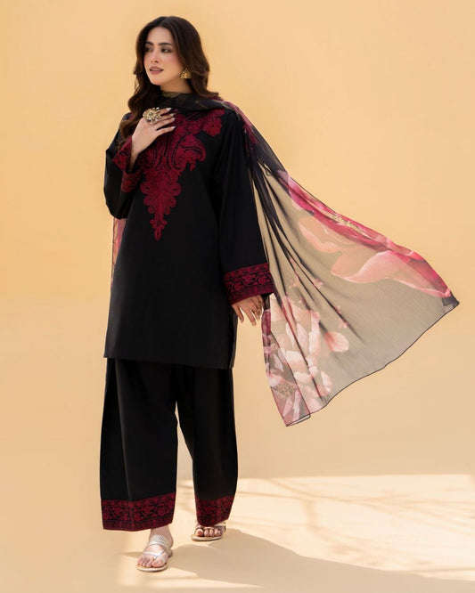 DHANAK EMBROIDERY 3PC