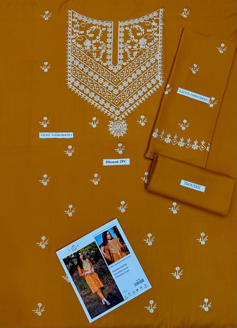 DHANAK EMBROIDERY 2PC
