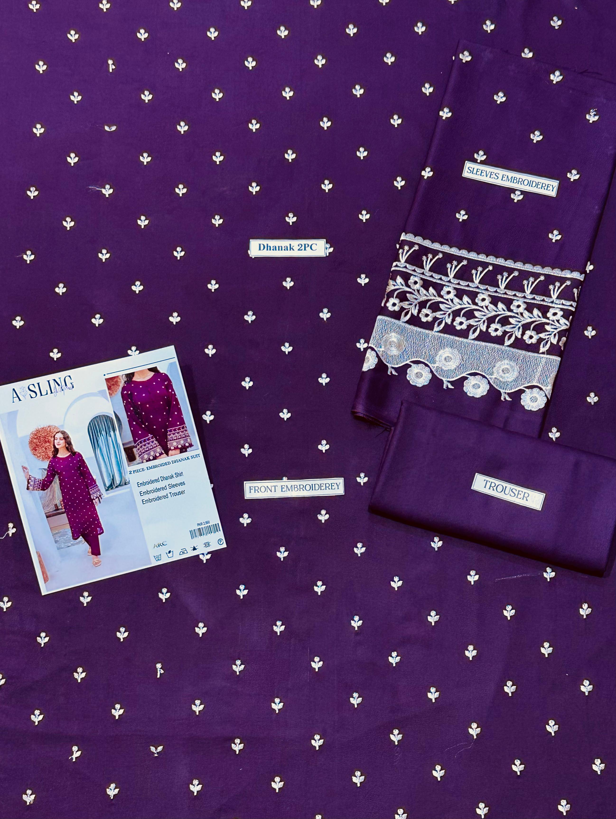 DHANAK EMBROIDERY 2PC