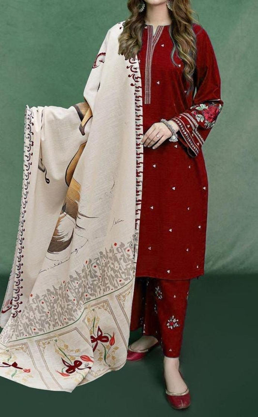 DHANAK EMBROIDERY 3PC