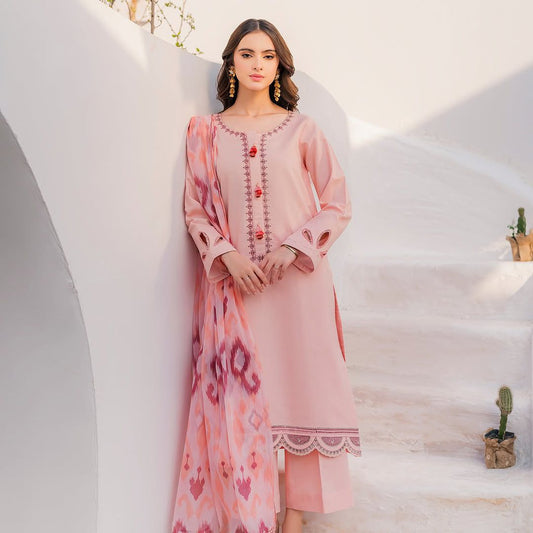 DHANAK EMBROIDERY 3PC