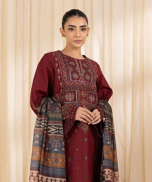 DHANAK EMBROIDERY 3PC