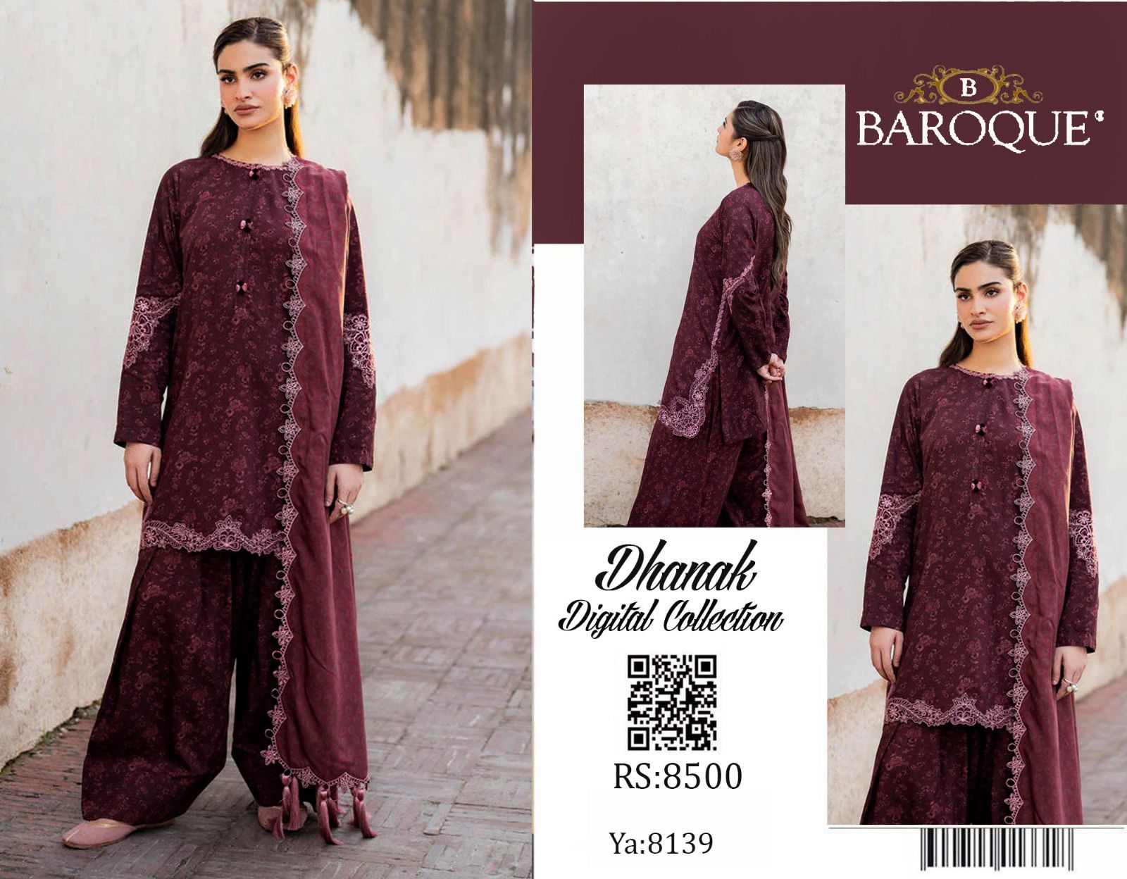 3PC DHANAK PATCHWORK