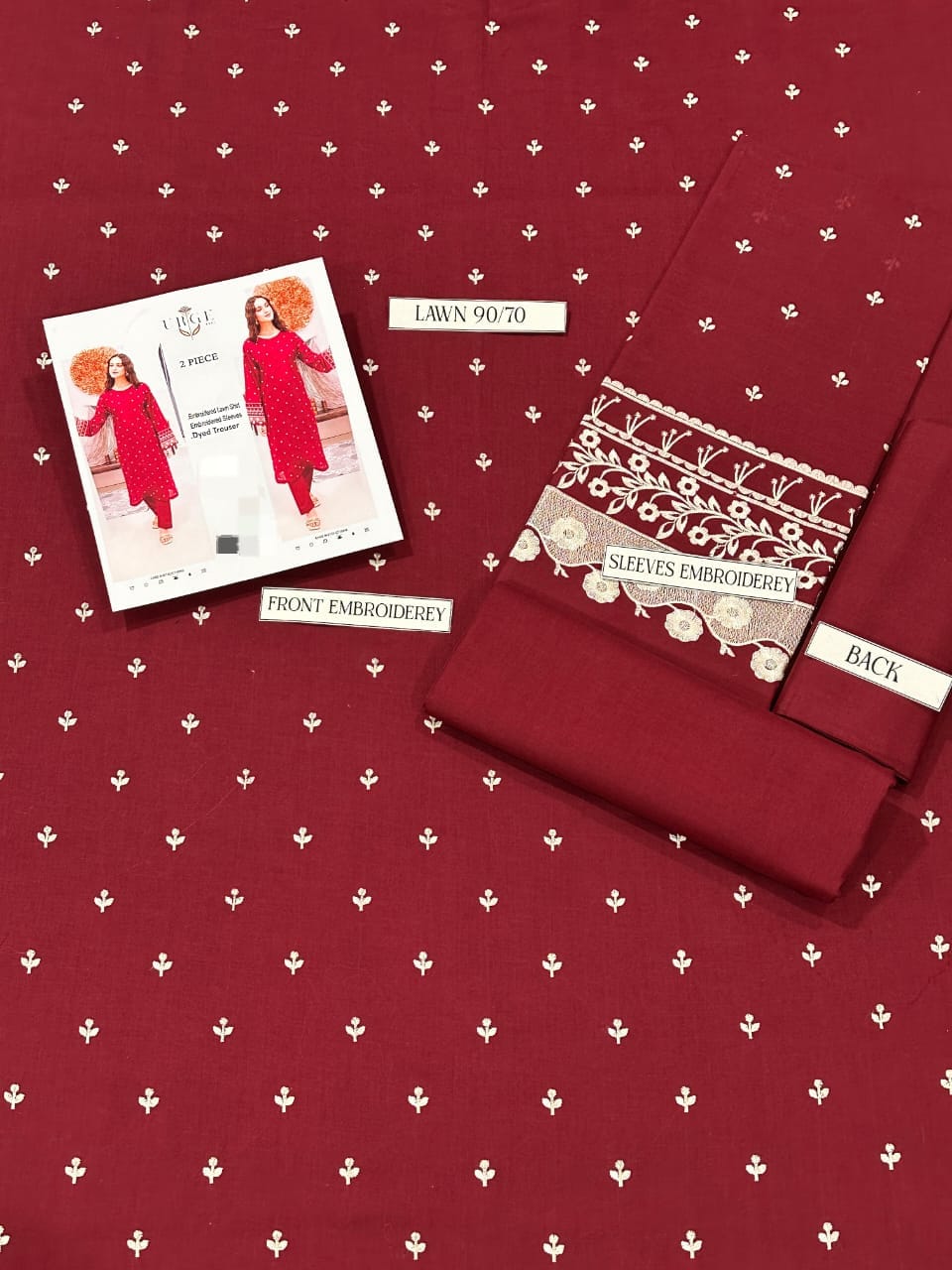 LAWN EMBROIDERY 2PC