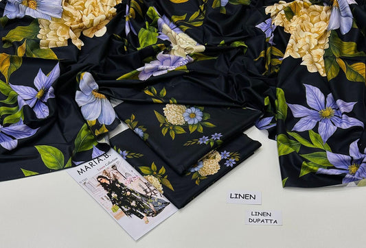 3PC LINEN UNSTITCHED