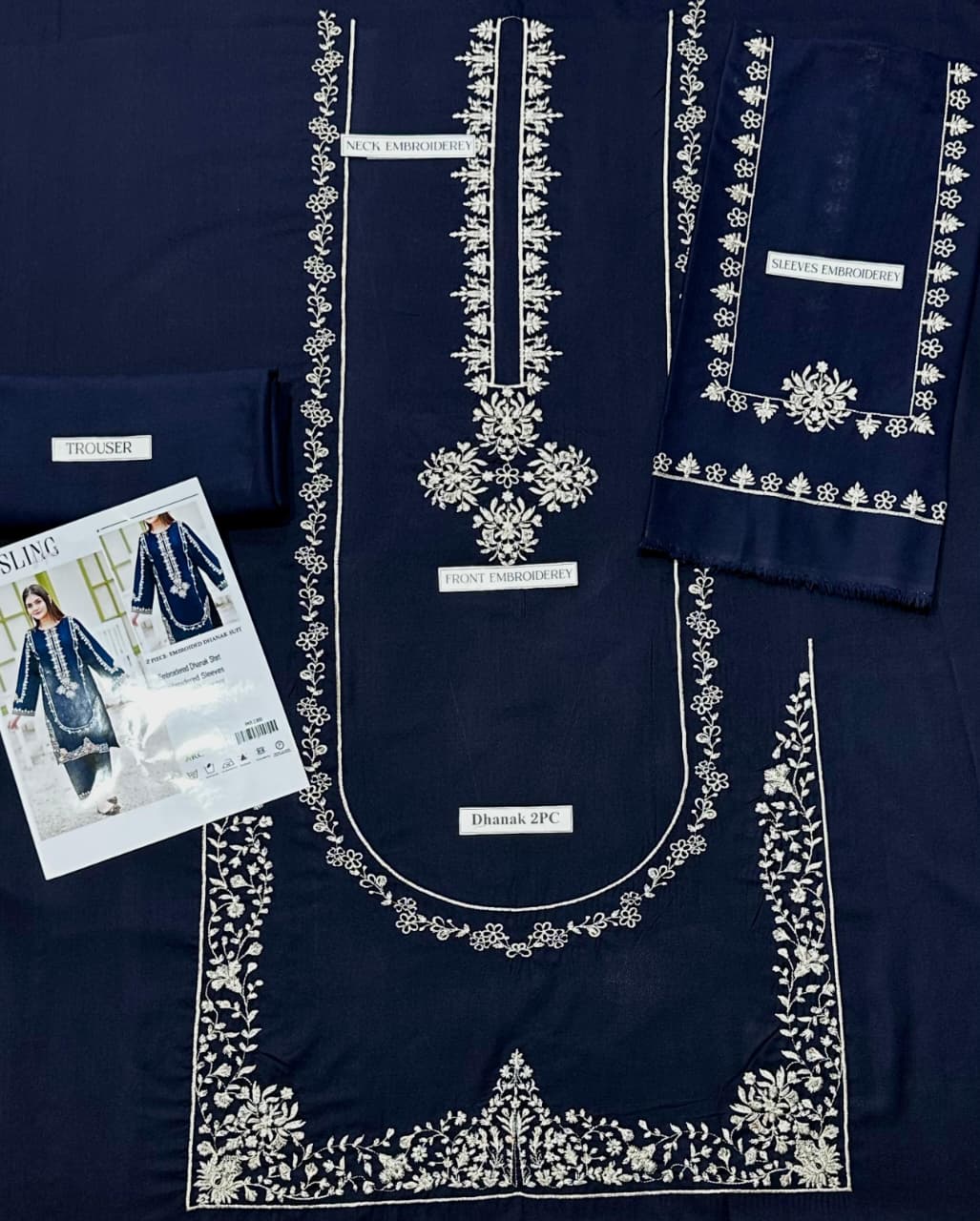 DHANAK EMBROIDERY 2PC