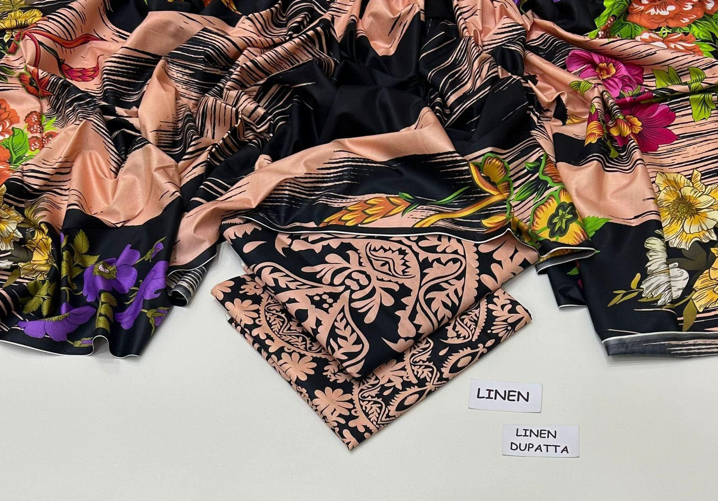 3PC LINEN UNSTITCHED