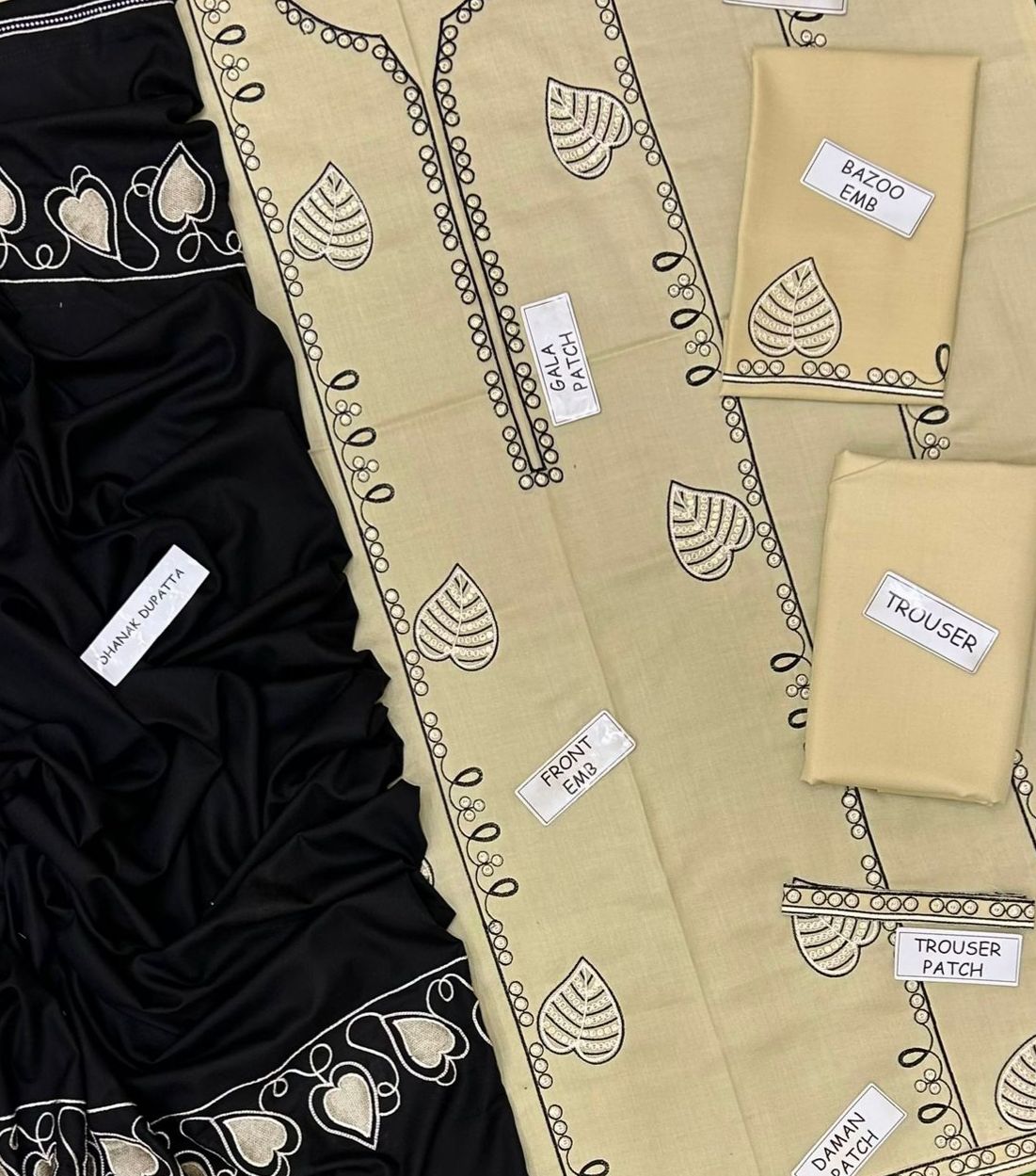 DHANAK EMBROIDERY 3PC