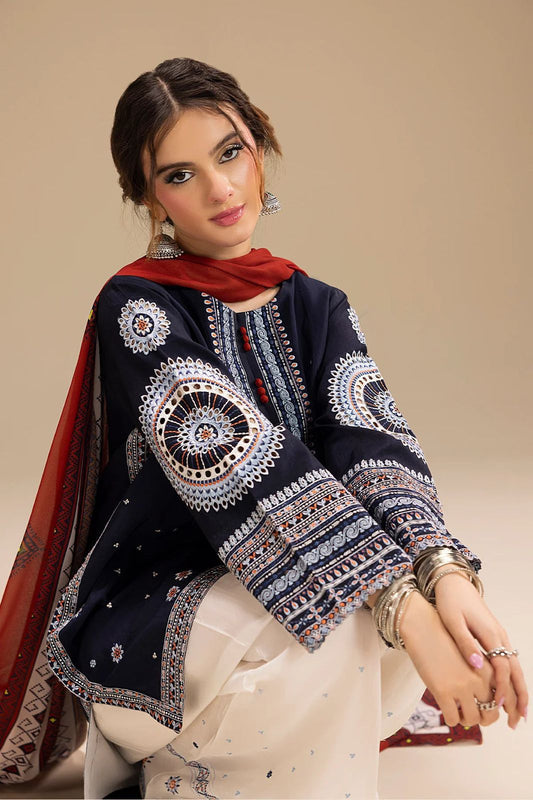 DHANAK EMBROIDERY 3PC