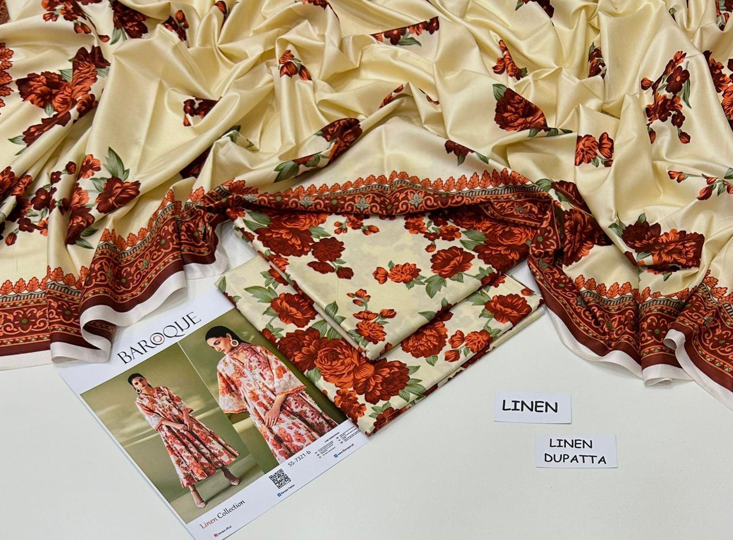 3PC LINEN UNSTITCHED