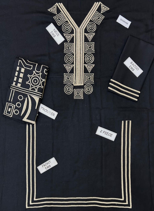 DHANAK EMBROIDERY 2PC