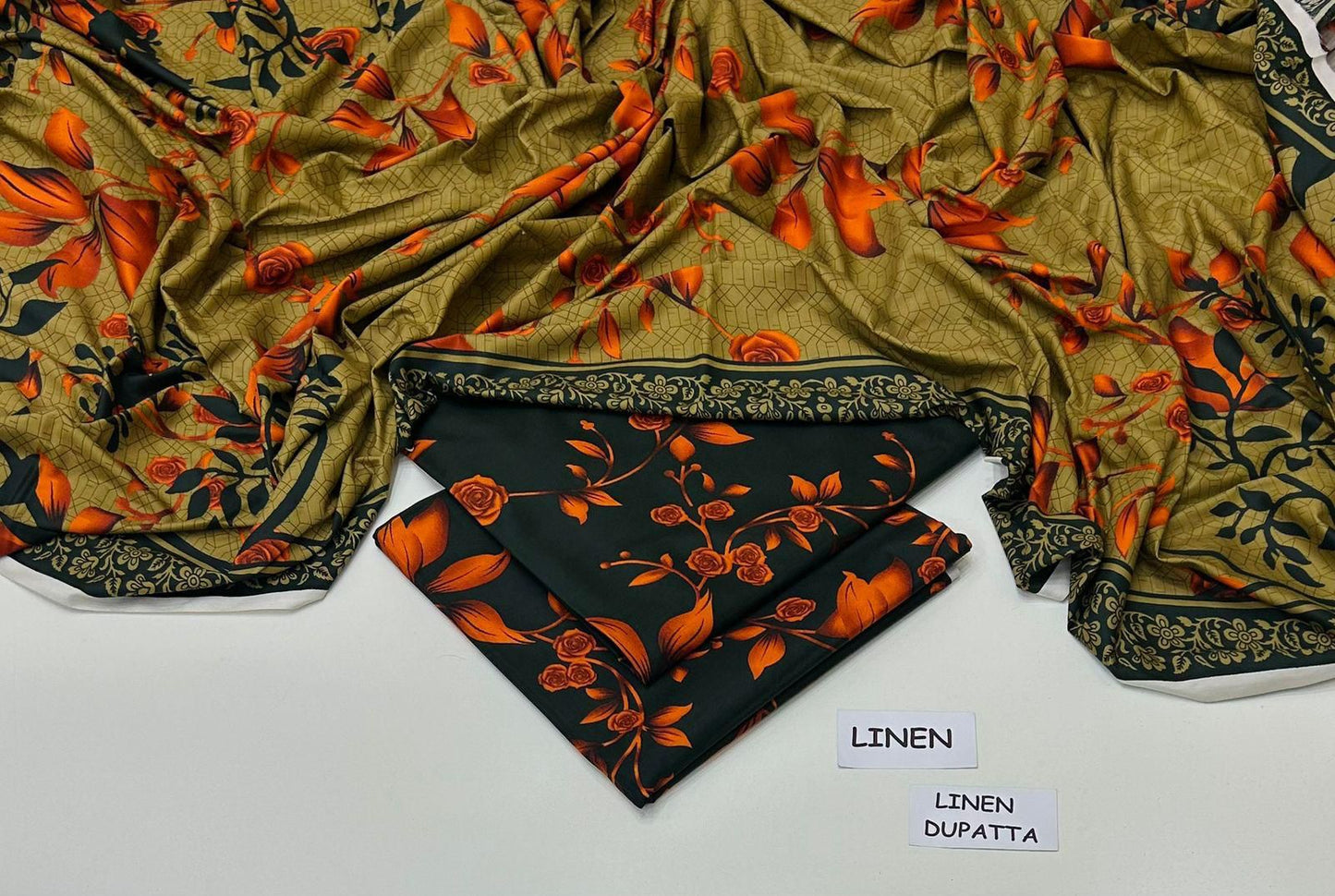 3PC LINEN UNSTITCHED