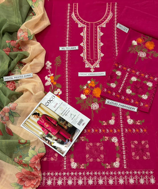 LAWN EMBROIDERY 3PC
