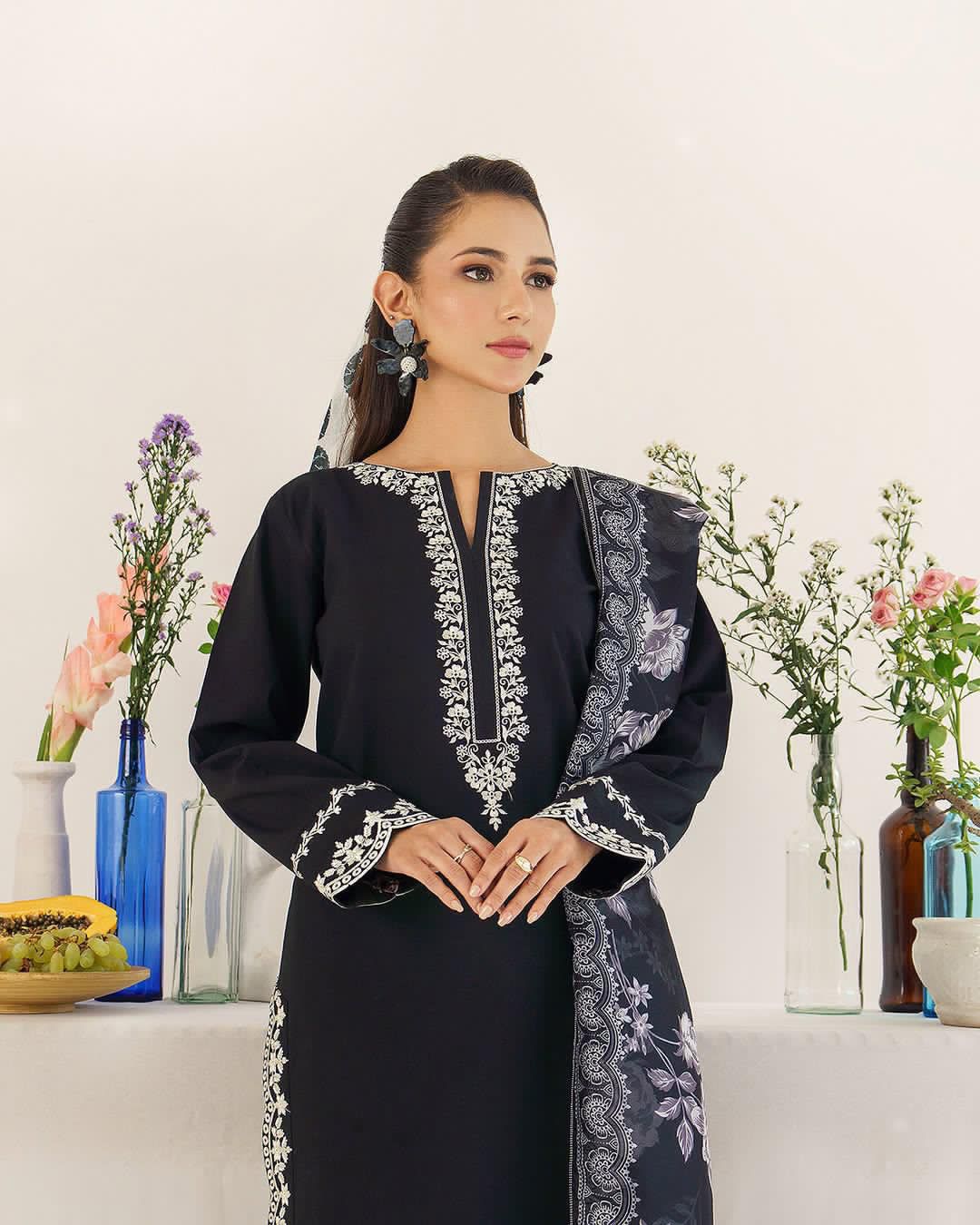 DHANAK EMBROIDERY 3PC