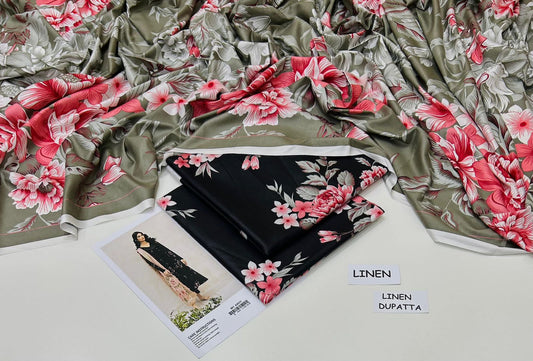 3PC LINEN UNSTITCHED