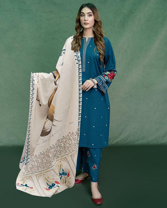 DHANAK EMBROIDERY 3PC