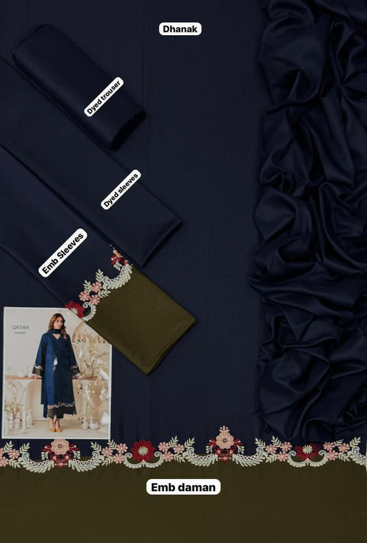 DHANAK EMBROIDERY 3PC