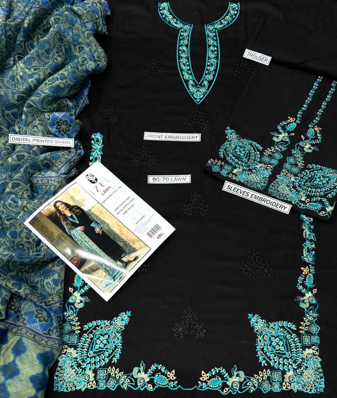 LAWN EMBROIDERY 3PC