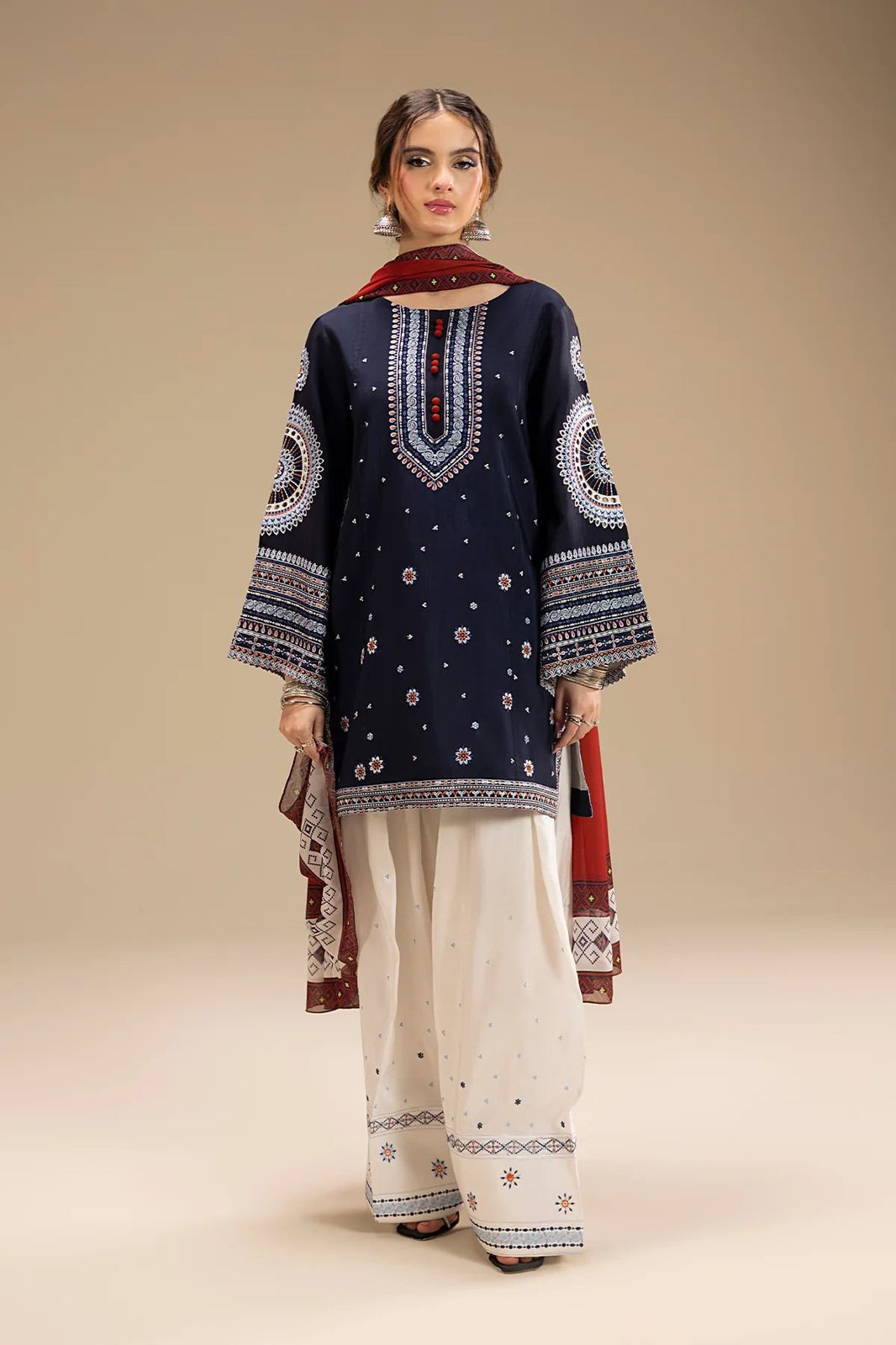 DHANAK EMBROIDERY 3PC