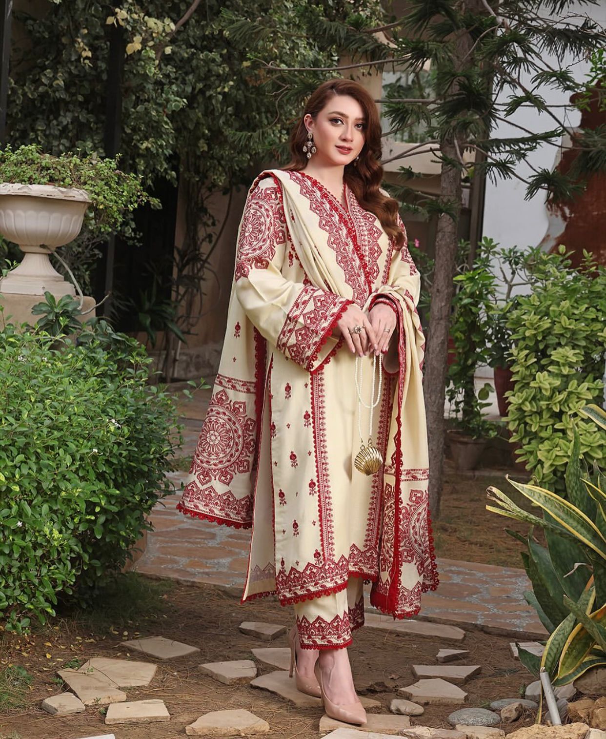 DHANAK EMBROIDERY 3PC