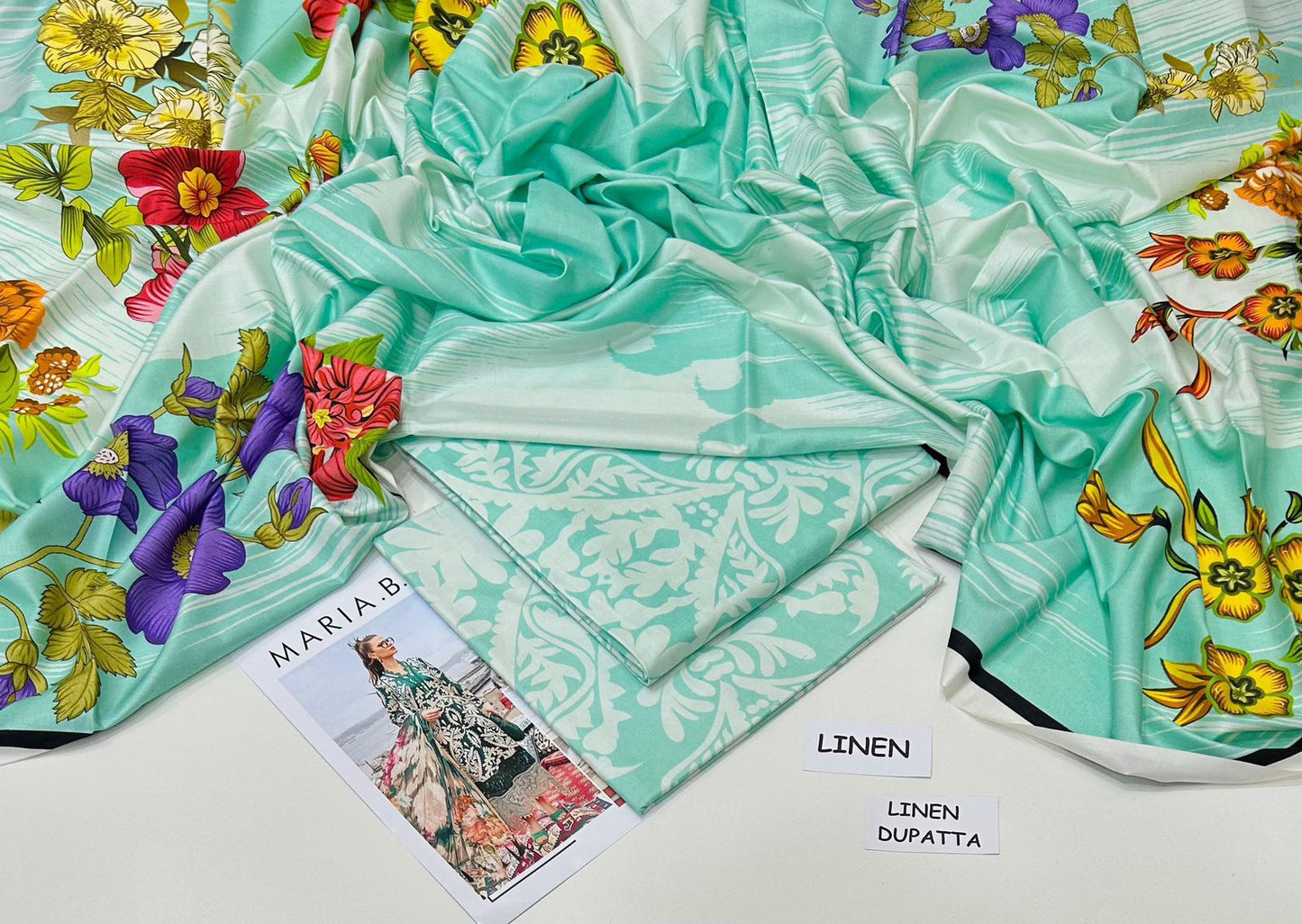 3PC LINEN UNSTITCHED